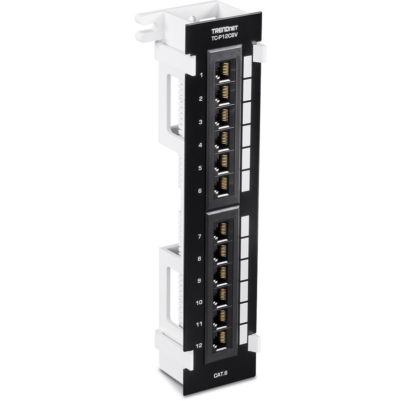 Trendnet-TC-P12C6V-pezzo-di-pannello--TRENDnet-TC-P12C6V-12-Port-Cat6-Unshielded-Wall-Mount-Patch-Panel-with-Included-89