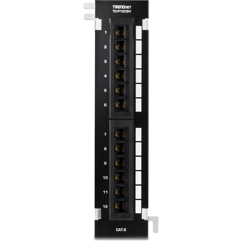 Trendnet-TC-P12C6V-pezzo-di-pannello--TRENDnet-TC-P12C6V-12-Port-Cat6-Unshielded-Wall-Mount-Patch-Panel-with-Included-89