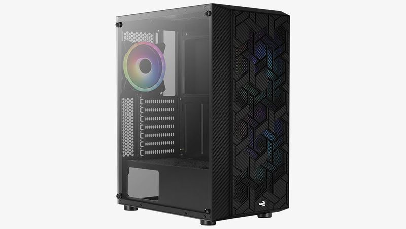 AeroCool-Hive-ARGB-Trn-ATX-Ingen-strmforsyning-Sort