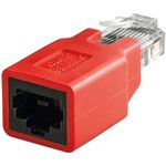 Digitus Goobay 68912 adattatore per inversione del genere dei cavi RJ-45 Rosso