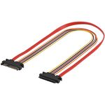 EsseShop Goobay 93871 cavo SATA 0,5 m SATA 7-pin + 15-pin Nero, Arancione, Rosso, Giallo