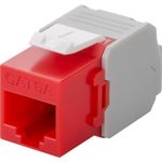 Neutra Presa Di Rete Keystone Rj45 Cat6A Utp Toolless Rosso