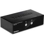 Trendnet TK-241DP switch per keyboard-video-mouse (kvm) Nero