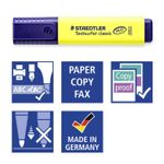 Staedtler-Textsurfer-Classic-364-Pennarello-fluorescente---Punta-a-scalpello-1---5-mm-circa---Asciugatura-rapida---Colore-giallo-fluorescente