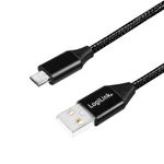 LogiLink CU0144 cavo USB USB 2.0 1 m USB A Micro-USB B Nero