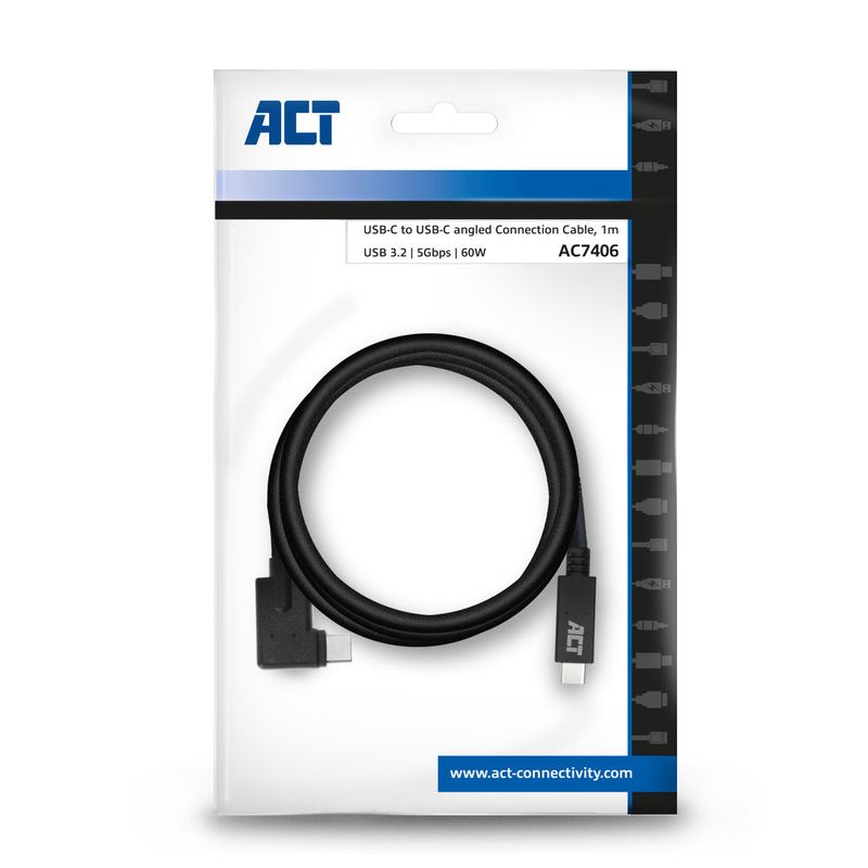 ACT-AC7406-Cavo-USB-1-m-USB-3.2-Gen-1--3.1-Gen-1--USB-C-Nero