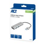 Hub-di-interfaccia-ACT-AC6125-USB-3.2-Gen-1--3.1-Gen-1--Tipo-A-5000-Mbit-s-Grigio