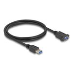 DeLOCK Cavo USB 5 Gbps da USB Tipo-A maschio per USB Tipo-A femmina per installazione 1 m nero