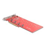 DeLOCK Scheda PCI Express x16 a 4 x interno NVMe M.2 Chiave M 110 mm - Biforcazione