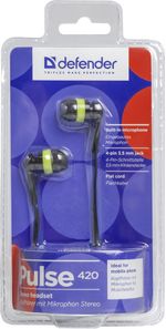 Auricolare-per-dispositivi-mobili-Defender-Pulse-420-nero---giallo-in-ear