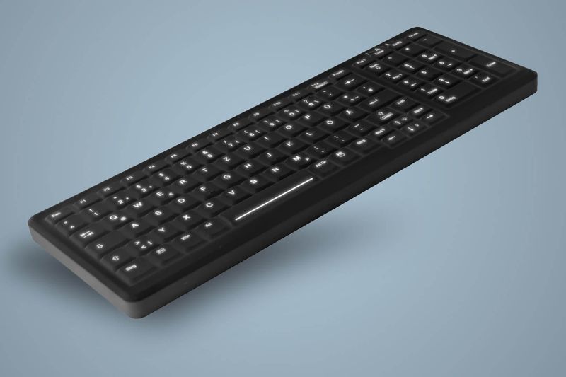 Hygiene-Backlit-Compact-Keyboard-with-NumPad-Fully-Sealed-Watertight---Corded---QWERTY---Black