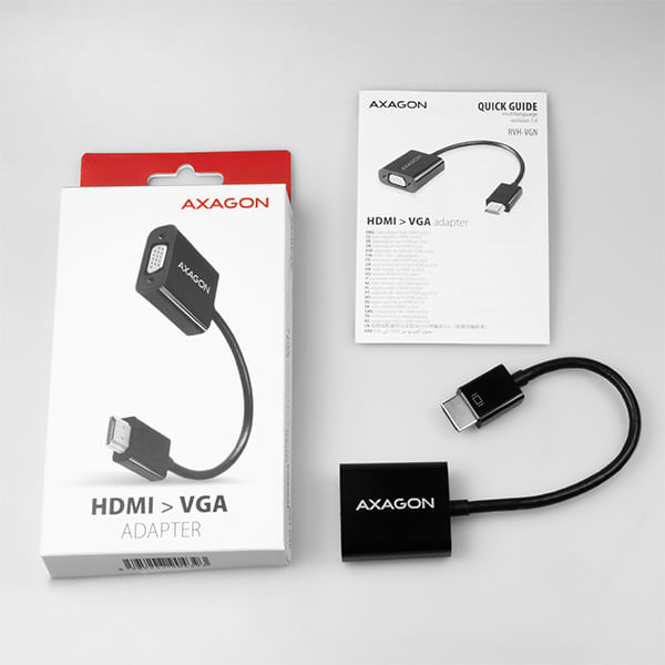 Cavo-adattatore-video-Axagon-RVH-VGN-017-m-HDMI-Tipo-A--standard--VGA--D-Sub--Nero--RVH-VGN-