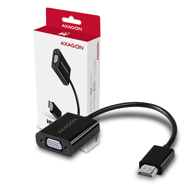 Cavo-adattatore-video-Axagon-RVH-VGN-017-m-HDMI-Tipo-A--standard--VGA--D-Sub--Nero--RVH-VGN-