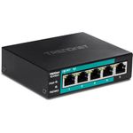 Trendnet TE-FP051 switch di rete Non gestito Fast Ethernet 10/100 Supporto Power over Ethernet PoE Nero (5-Port Fast Eth