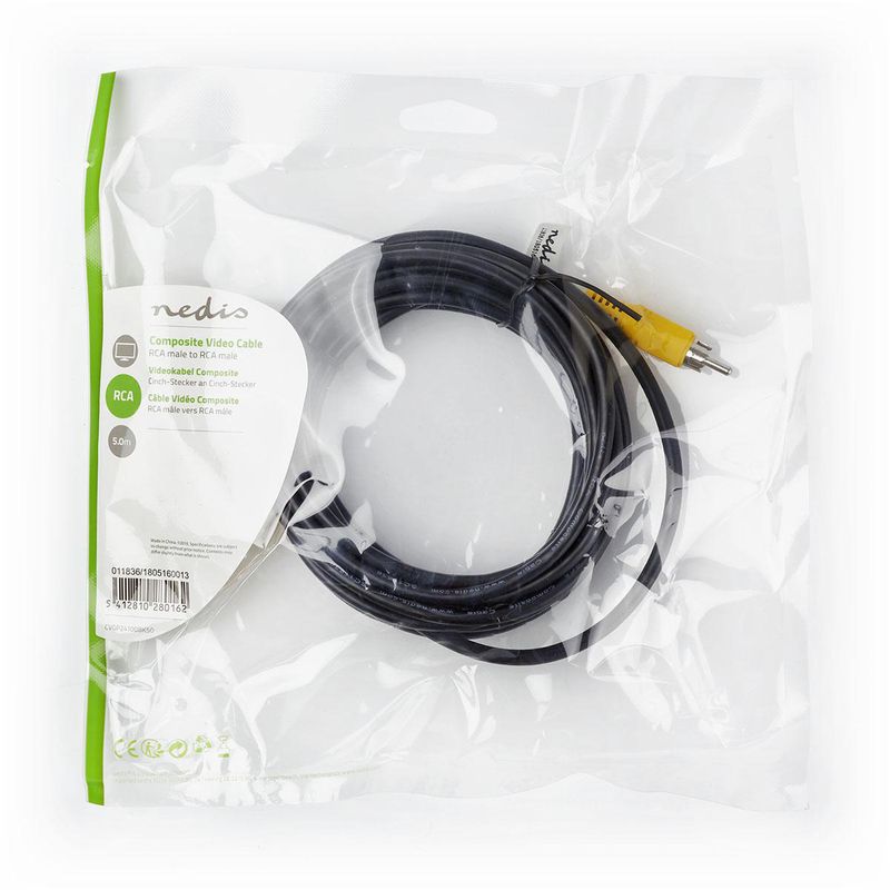 Nedis-CVGP24100BK50-cavo-video-composito-Nero--Nedis-Composite-Video-Cable-480p---Black-