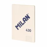 Milan Quaderno Milan Formato A4 A Righe 7mm - 48 Fogli da 95 gr/mq - Microperforato - Copertina Morbida - Colore Beige