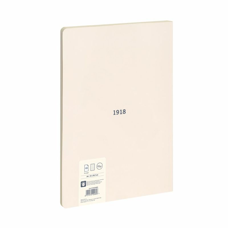 Quaderno-Milan-Formato-A4-A-Righe-7mm---48-Fogli-da-95-gr-mq---Microperforato---Copertina-Morbida---Colore-Beige