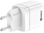 Sandberg-441-52-Caricabatterie-per-dispositivi-mobili-Universale-Bianco-AC-Ricarica-rapida-Interno--2in1-Charger-1xUSB-C