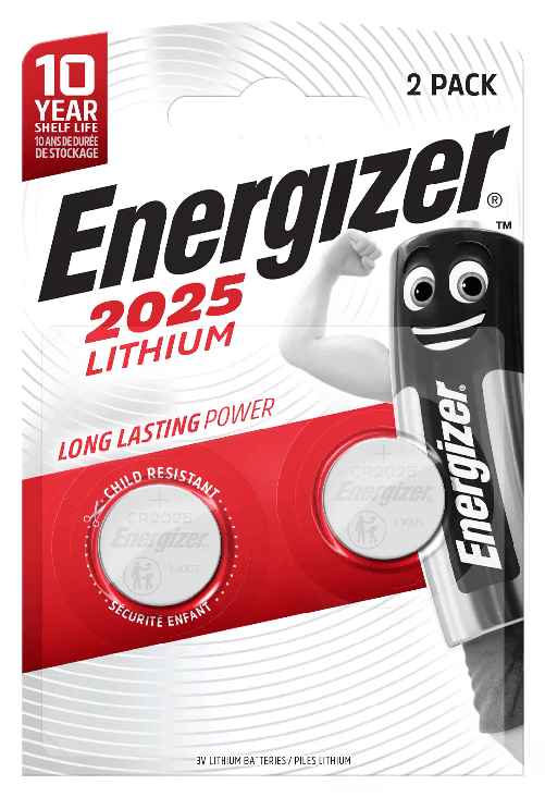 Batterie-Bottone-Energizer-CR2025-2-pezzi