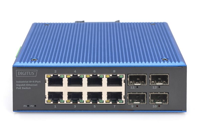 Digitus-Switch-Gigabit-Ethernet-PoE-industriale-a-84-porte--INDUSTRI-84-PORT-E-POE-SWITCH---8X-GE-RJ45-2SFP-PORT-POE-