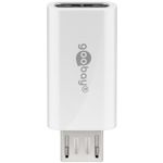 Goobay 55550 adattatore per inversione del genere dei cavi USB Micro B USB C Bianco (Goobay Micro-USB till USB-C OTG ada