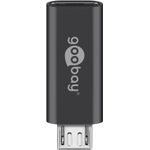 Goobay 55553 adattatore per inversione del genere dei cavi USB Micro B USB C Grigio (Goobay Micro-USB to USB-C OTG adapt