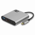 ACT AC7022 Adattatore femmina da USB-C a HDMI con pass-through PD 60W 4K USB-A