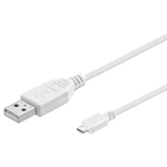 Cavo-Di-Connessione-Micro-Usb-B---Lunghezza-Cm.-60-Schermato-Bianco