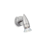 Ideal Lux Applique Moderna Alfa Metallo Cromo 1 Luce Gu10 7W 3000K Luce Calda