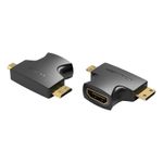 Vention AGFB0 adattatore per inversione del genere dei cavi Mini HDMI, Micro HDMI HDMI Nero