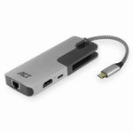 ACT AC7042 replicatore di porte e docking station per laptop Cablato USB 3.2 Gen 1 (3.1 Gen 1) Type-C Nero, Grigio