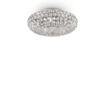 Ideal Lux Plafoniera Contemporanea King Metallo-Cristallo Cromo 5 Luci G9 3W 3000K