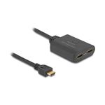 DeLOCK Splitter HDMI 1 x HDMI in a 2 x HDMI in uscita 4K 60 Hz con ridimensionatore