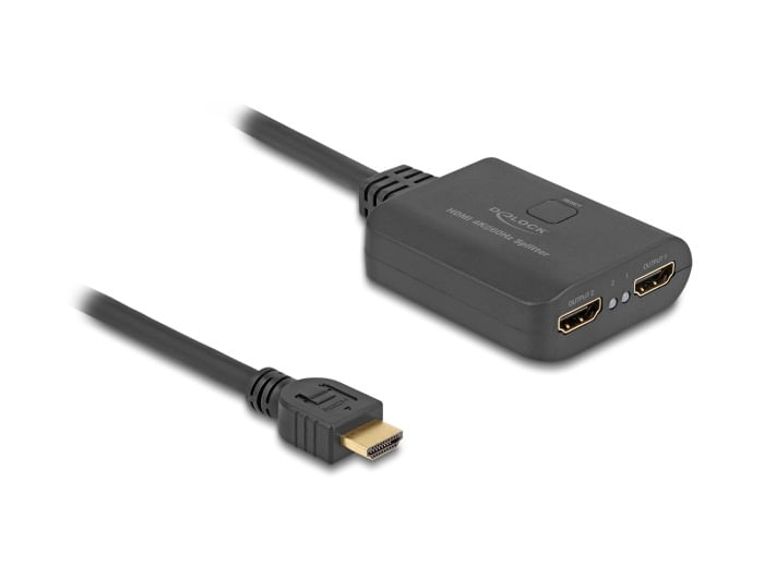 Delock-Splitter-HDMI-da-1-ingresso-HDMI-a-2-uscite-HDMI-4K-60-Hz-con-downscaler