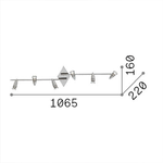 Plafoniera-Moderna-Alfa-Metallo-Cromo-6-Luci-Gu10-7W-3000K-Luce-Calda