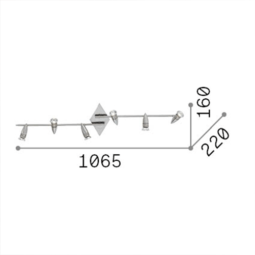 Plafoniera-Moderna-Alfa-Metallo-Cromo-6-Luci-Gu10-7W-3000K-Luce-Calda