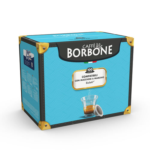 CAFFE-BORBONE---MISCELA-ROSSA---Box-100-CAPSULE-COMPATIBILI-BIALETTI-da-6g