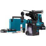 Makita HR004GM202 Martello combinato a batteria XGT 40Volt blu nero 2x batteria agli ioni di litio 4Ah MAKPAC DX14