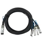 BlueOptics CAB-Q-4S-100G-5M cavo InfiniBand e in fibra ottica QSFP28 4xSFP28 Nero