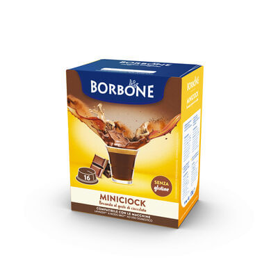 CIOCCOLATA-CAFFE-BORBONE-MINICIOK---16-CAPSULE-COMPATIBILI-A-MODO-MIO-da-8g