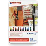 Edding 1300 colourpen marcatore Nero, Blu, Marrone, Verde, Arancione, Rosa, Viola, Rosso, Giallo 10 pz