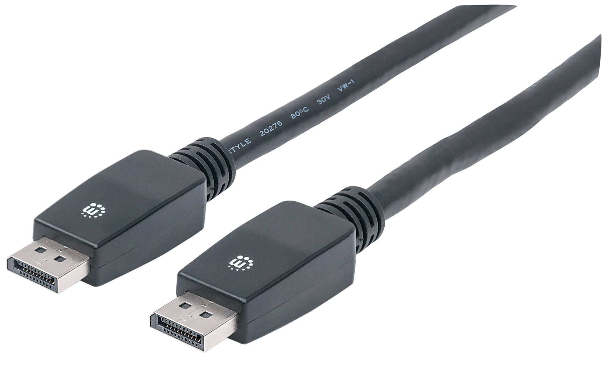 Manhattan 354134 cavo DisplayPort 10 m Nero (DISPLAYPORT CABLE 5M 10K/60HZ- - MALE/MALE BLACK POLYBAG)