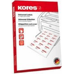 Kores L10537R etichetta autoadesiva Rettangolo Permanente Rosso 1600 pz