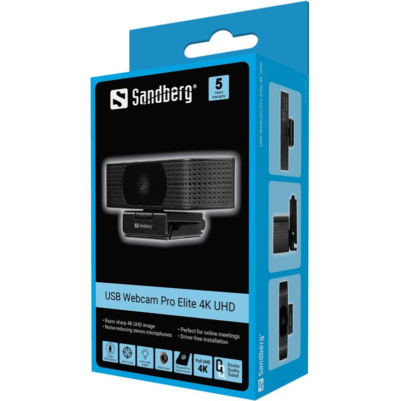 Sandberg-134-28-webcam-83-MP-3840-x-2160-Pixel-USB-2.0-Nero--USB-Webcam-Pro-Elite-4K-UHD---USB-Webcam-Pro-Elite-4K-UHD--