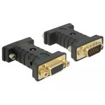 DeLOCK 63326 adattatore per inversione del genere dei cavi VGA (D-Sub) VGA (D-Sub) + USB Nero