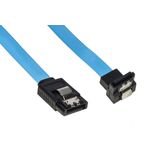 Link Cavo Interno Sata Iii Cm 30 Connettore 90° Con Clip Bloccaggio In Metallo