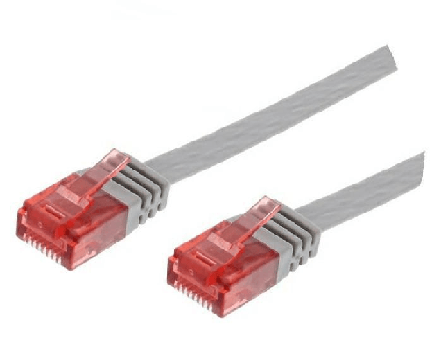 U-UTP-CAT6-0.25M-Grey-Flat