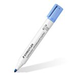 Staedtler Lumocolor 351 Pennarello per Lavagna - Punta Rotonda - Linea 2mm - Cappuccio con Clip - Colore Azzurro