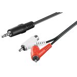 Neutra Goobay 50213 cavo audio 1,5 m 3.5mm 2 x RCA Nero, Rosso, Bianco