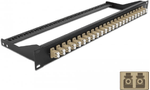 Delock---Patch-Panel---Rack-montierbar---LC-Duplex-MM-X-24---Schwarz-beige---1U---483-cm--19----43388-